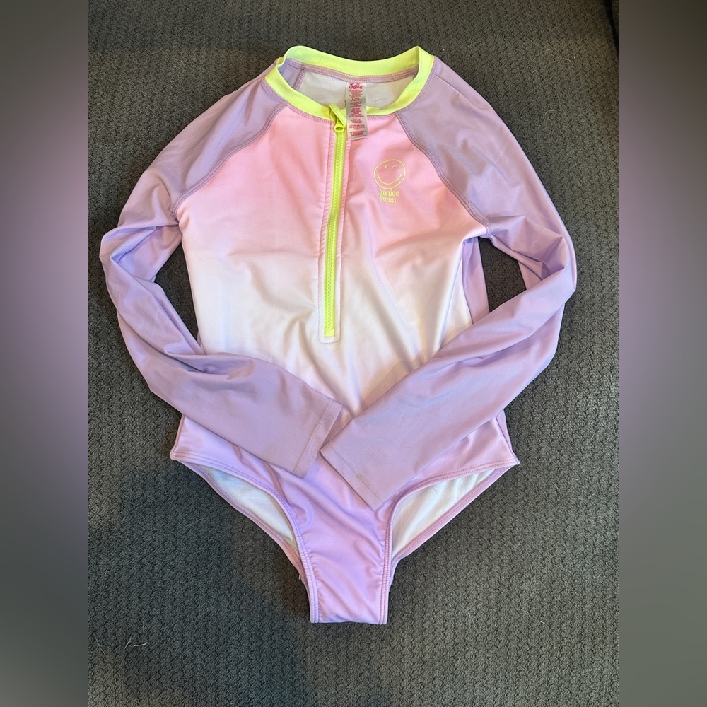 Justice Pink and Yellow Kids Rashguard